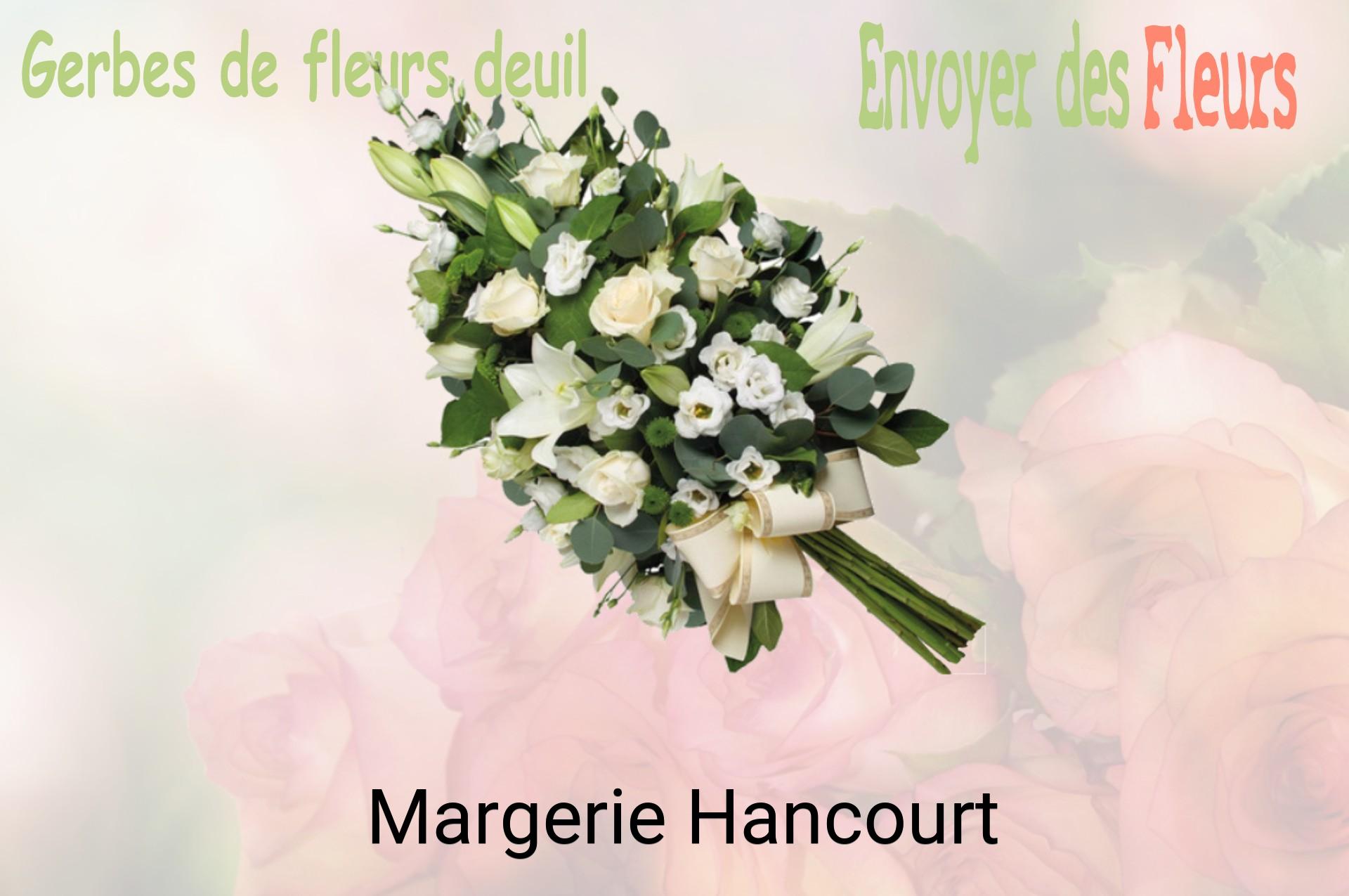 Gerbe de fleurs de deuil livrée à Margerie-Hancourt